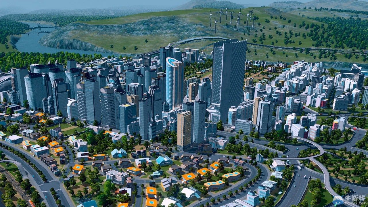 都市天际线手机版游戏视频-虚拟都市天际线：理想城市展现